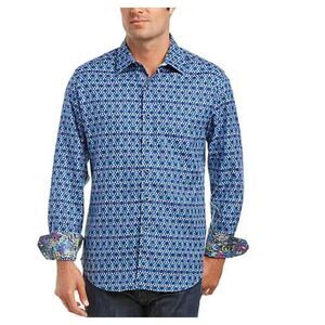 Robert Graham Octavian Classic Fit Button Down Shirt - Blue XL